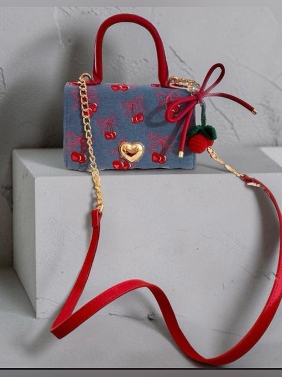 Betsey Johnson Handbags - LUV BETSEY BETSEY Johnson denim and cherry Crossbody top Handel bag
NWT